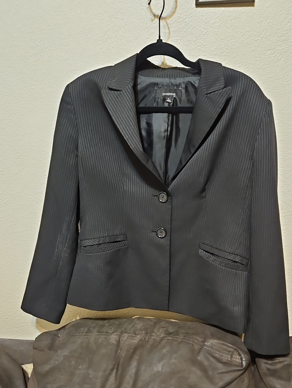 Jones New York Black Pinstripe Women's Blazer